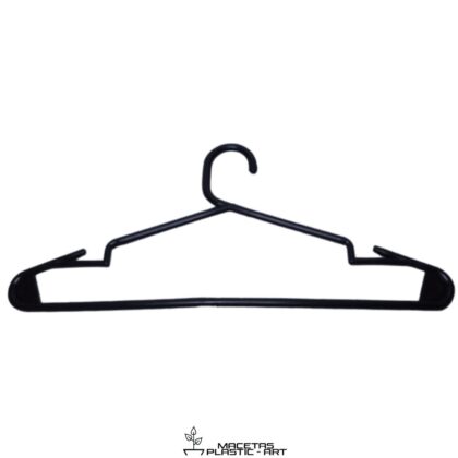 Percha plastica color negro