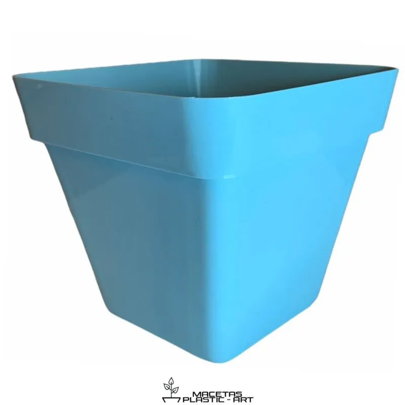 maceta cuadrada de plastico