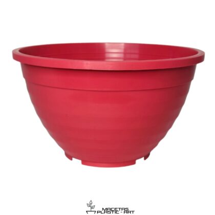 maceta de plastico bowl n 15 color rojo