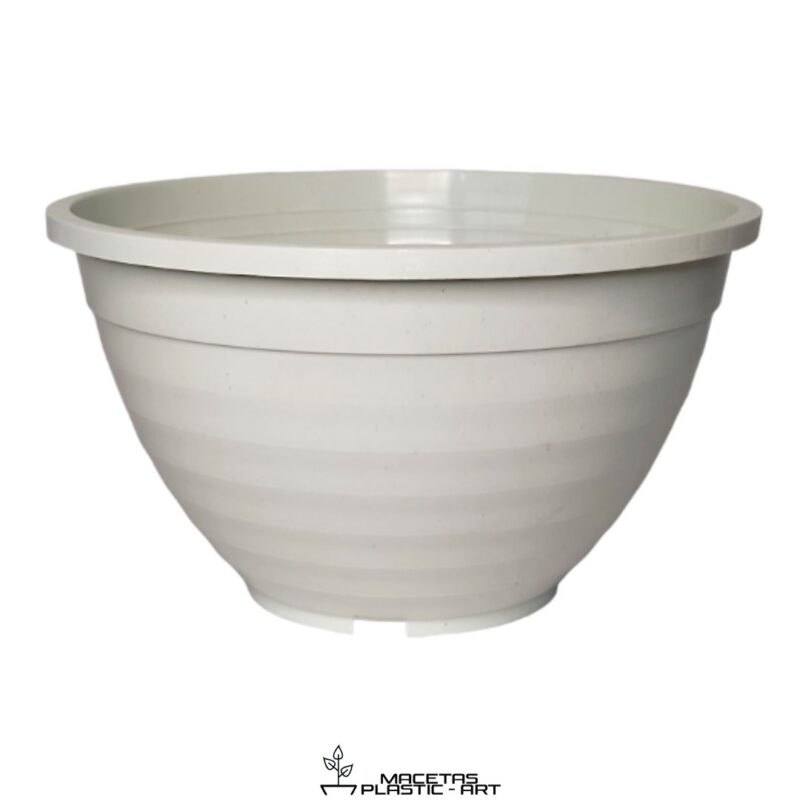 maceta de plastico bowl n 15 color blanco