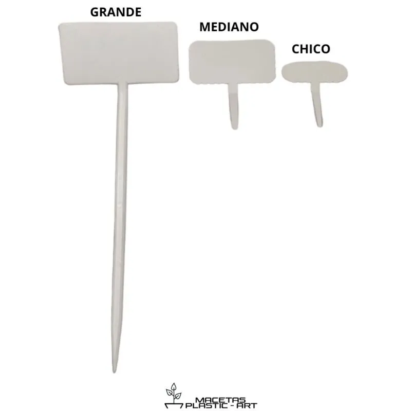 carteles señaladores de plastico para macetas
