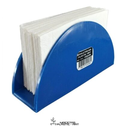 Servilletero de plastico color azul