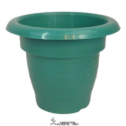 Maceta de plastico redonda n 20 color verde